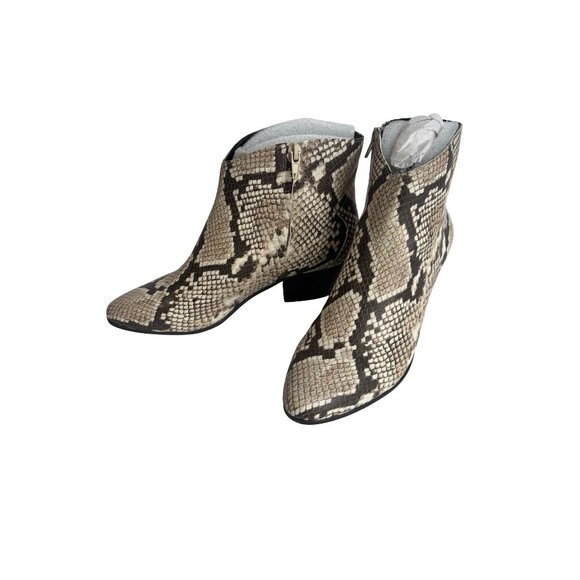 INC IDRA Snake Print Ankle Boots Womens 7.5 New Other - Picture 3 of 11